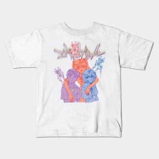 Shinji and friends EVA 01 02 00 Kids T-Shirt